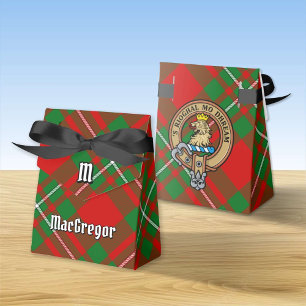 Klan Gregor-Vapensköld över Tartan Favor Box Presentaskar