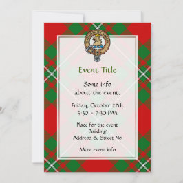 Klan Gregor Vapensköld över Tartan Inbjudningar