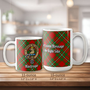 Klan Gregor Vapensköld över Tartan Kaffemugg
