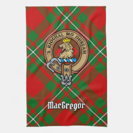 Klan Gregor Vapensköld över Tartan Kitchen Towel Kökshandduk