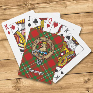 Klan Gregor Vapensköld över Tartan-spelkort Casinokort
