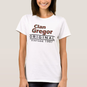Klan Gregor Vintage Anpassa ditt födelsedag T-shirt