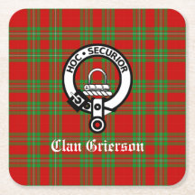 Klan Grierson Vapensköld Badge & Tartan