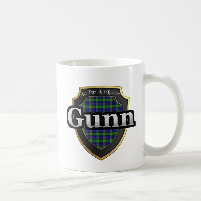 Klan Gunn Scottish Dynasty Tartan Mugg Kopp (Höger)