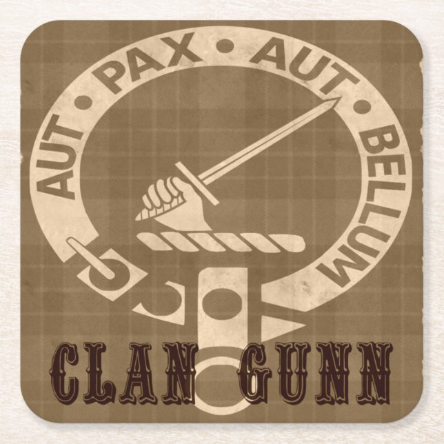 Klan Gunn Sepia Underlägg Papper Kvadrat (Framsidan)