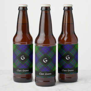 Klan Gunn Tartan Beer Flaska-etikett Ölflaska Etikett