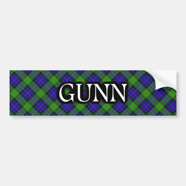 Klan Gunn Tartan Bumper Sticker Bildekal (Framsidan)
