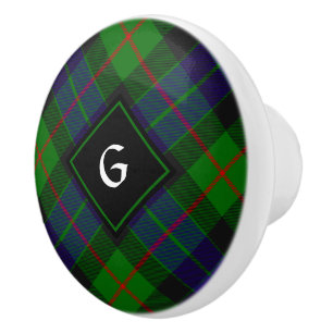Klan Gunn Tartan Ceramic Knob Knopp