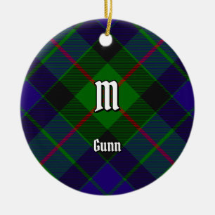 Klan Gunn Tartan Ceramic Ornament