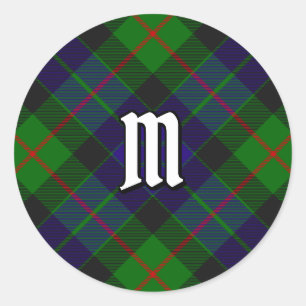 Klan Gunn Tartan Classic Round Sticker Runt Klistermärke