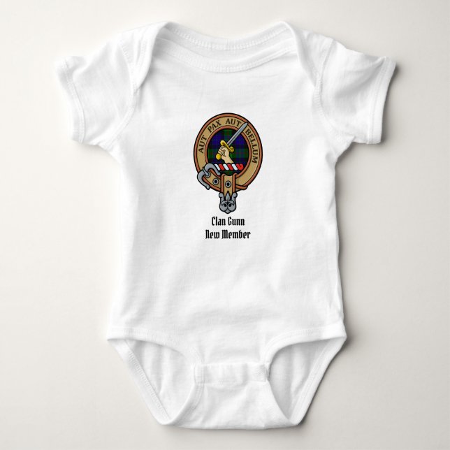 Klan Gunn Vapensköld Baby Bodykostym T Shirt (Framsida)