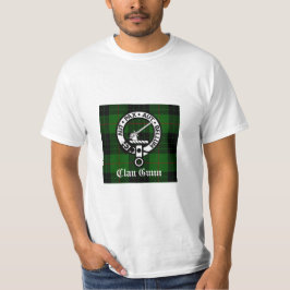 Klan Gunn Vapensköld Badge och Tartan T Shirt