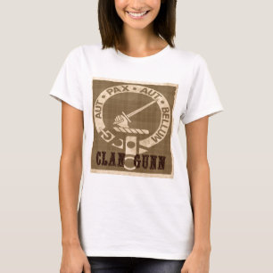 Klan Gunn Vapensköld Badge - Sepia Tee