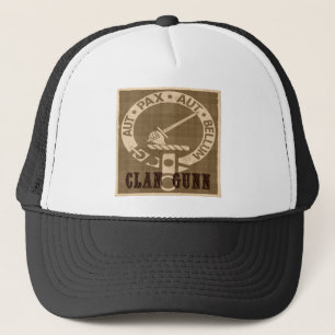 Klan Gunn Vapensköld Badge - Sepia Truckerkeps