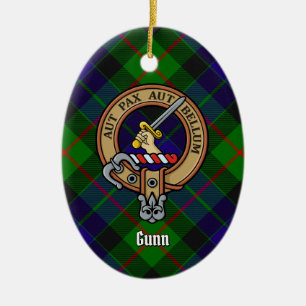 Klan Gunn Vapensköld Ceramic Ornament
