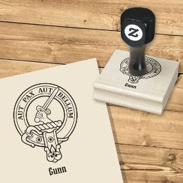 Klan Gunn Vapensköld Rubber Frimärke Stämpel