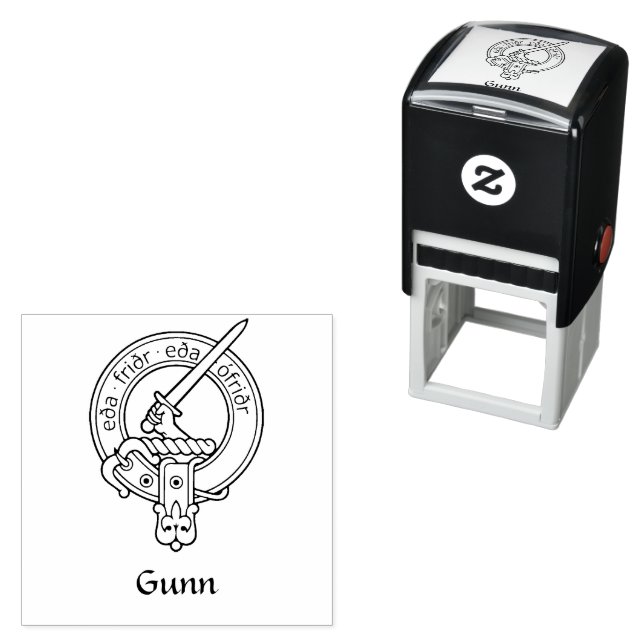 Klan Gunn Vapensköld Self-inking Frimärke Självfärgande Stämpel (In Situ)