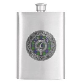 Klan Gunn Vapensköld & Tartan Knot Flask Fickplunta