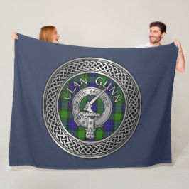 Klan Gunn Vapensköld & Tartan Knot Fleece Blanket