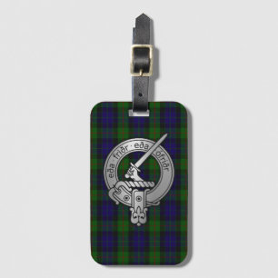 Klan Gunn Vapensköld & Tartan - Old Norse Bagagebricka