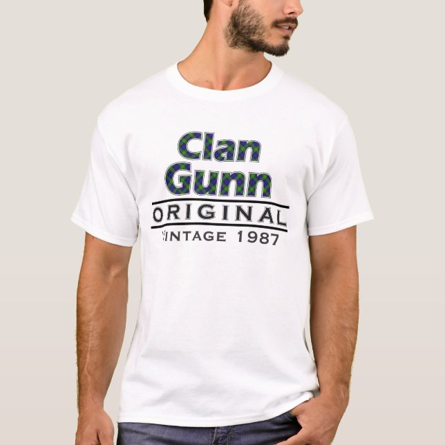 Klan Gunn Vintage Anpassa ditt födelsedag T-shirt (Framsida)