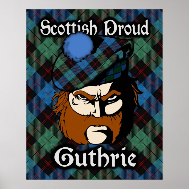 Klan Guthrie Scottish Tartan Poster (Framsidan)