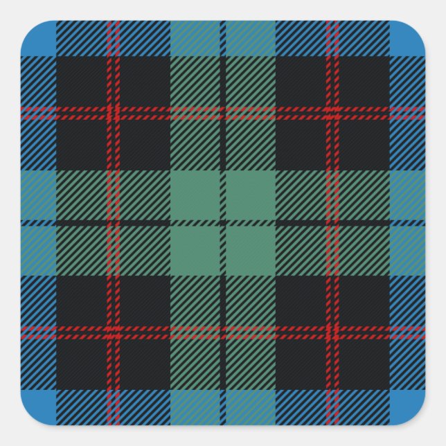 Klan Guthrie Tartan Fyrkantigt Klistermärke (Framsida)