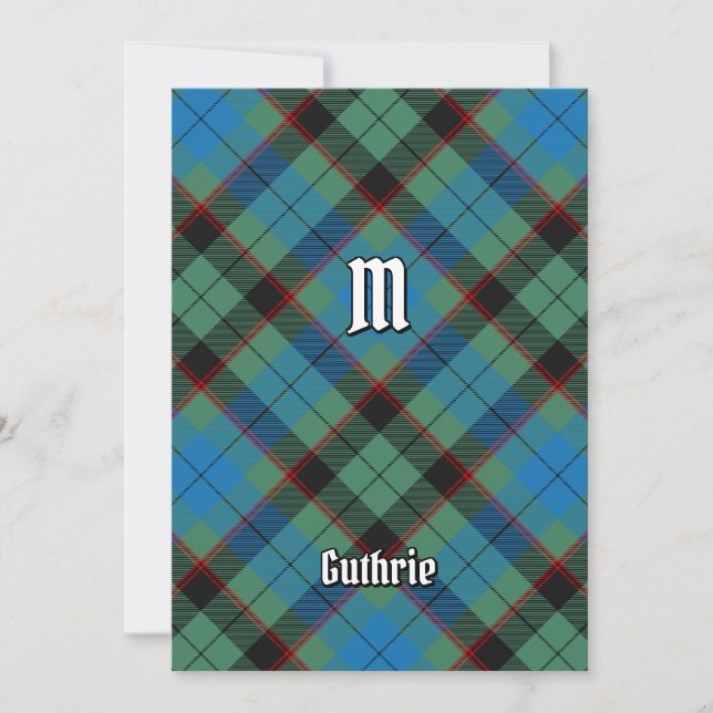 Klan Guthrie Tartan Inbjudningar (Framsida)