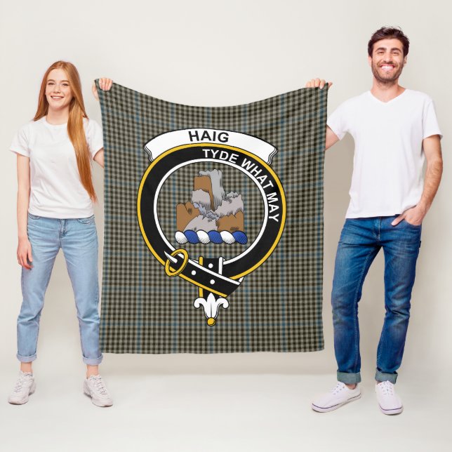 Klan Haig Grått Tartan Play Fleecefilt (På plats)