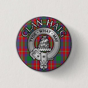 Klan Haig Vapensköld & Tartan Knapp