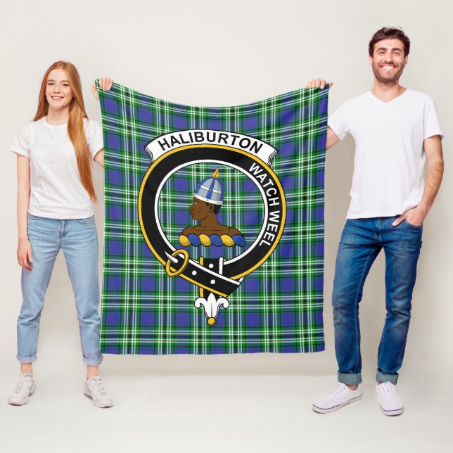 Klan Haliburton Tartan Play Fleecefilt (På plats)