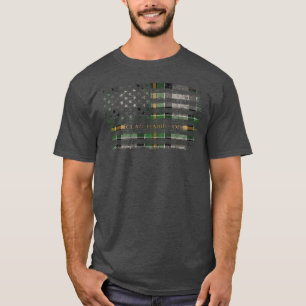 Klan Hamilton Brandon Scottish tartan US flagga k T Shirt