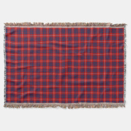 Klan Hamilton Bright Blue and Red Scottish Tartan Filt