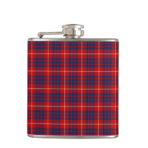Klan Hamilton Bright Red och Royal Blue Tartan