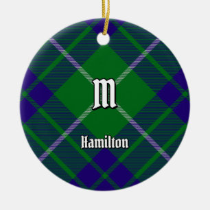 Klan Hamilton Hunting Tartan Ceramic Ornament