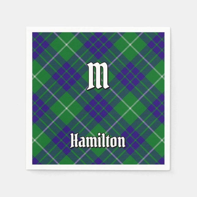 Klan Hamilton Hunting Tartan Napkins Pappersservett (Framsidan)