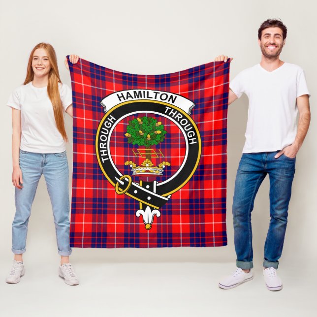 Klan Hamilton Modern Tartan Play Fleecefilt (På plats)