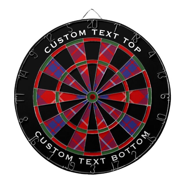 Klan Hamilton Red Tartan Dart Board Darttavla (Framsidan)