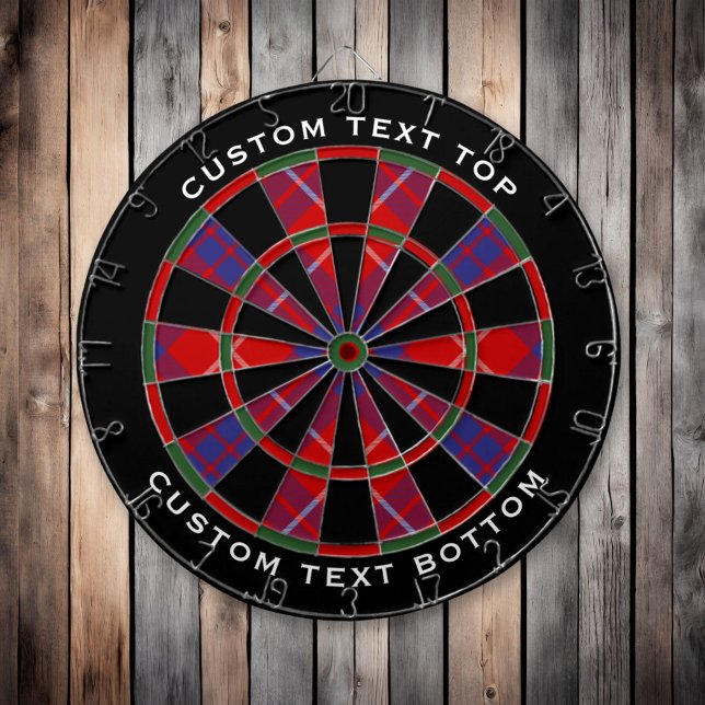 Klan Hamilton Red Tartan Dart Board Darttavla (Skapare uppladdad)