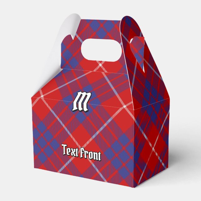 Klan Hamilton Red Tartan Favor Box Presentaskar (Framsidan Sidan)