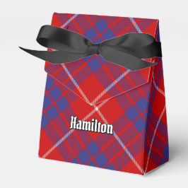 Klan Hamilton Red Tartan Favor Box Presentaskar