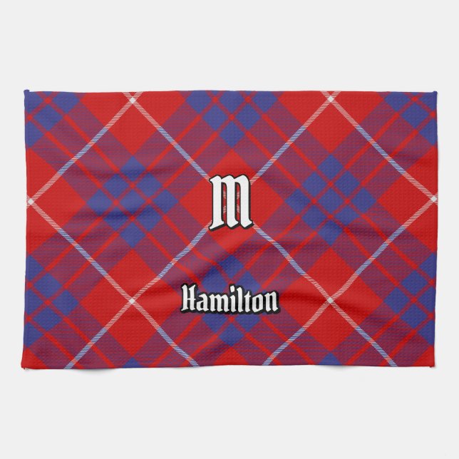 Klan Hamilton Red Tartan Kitchen Towel Kökshandduk (Horisontell)