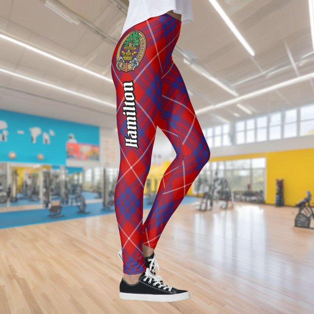 Klan Hamilton Red Tartan Leggings (Skapare uppladdad)