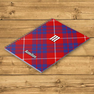 Klan Hamilton Red Tartan Notebook Anteckningsbok