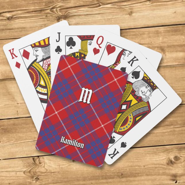 Klan Hamilton Red Tartan-uppspelningskort Casinokort (Skapare uppladdad)