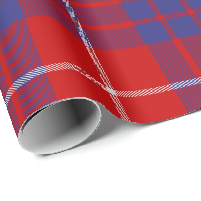 Klan Hamilton Red Tartan Wrapping Papper Presentpapper (Rullad Hörn)