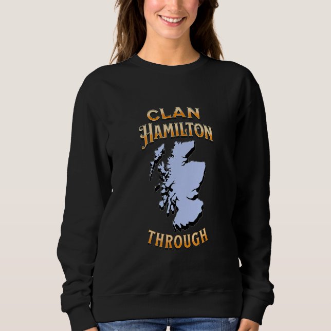 Klan Hamilton Scottish Motto Vapensköld T Shirt (Framsida)