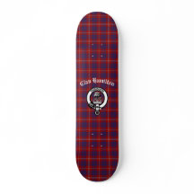 Klan Hamilton Tartan och Vapensköld Badge