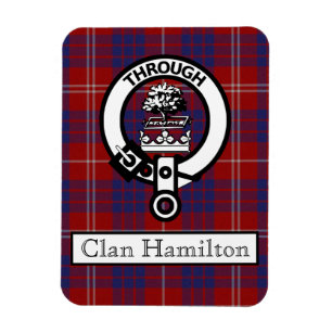 Klan Hamilton Vapensköld och Tartan II Magnet