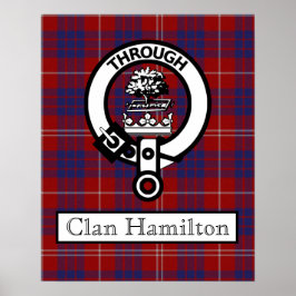Klan Hamilton Vapensköld och Tartan II Poster